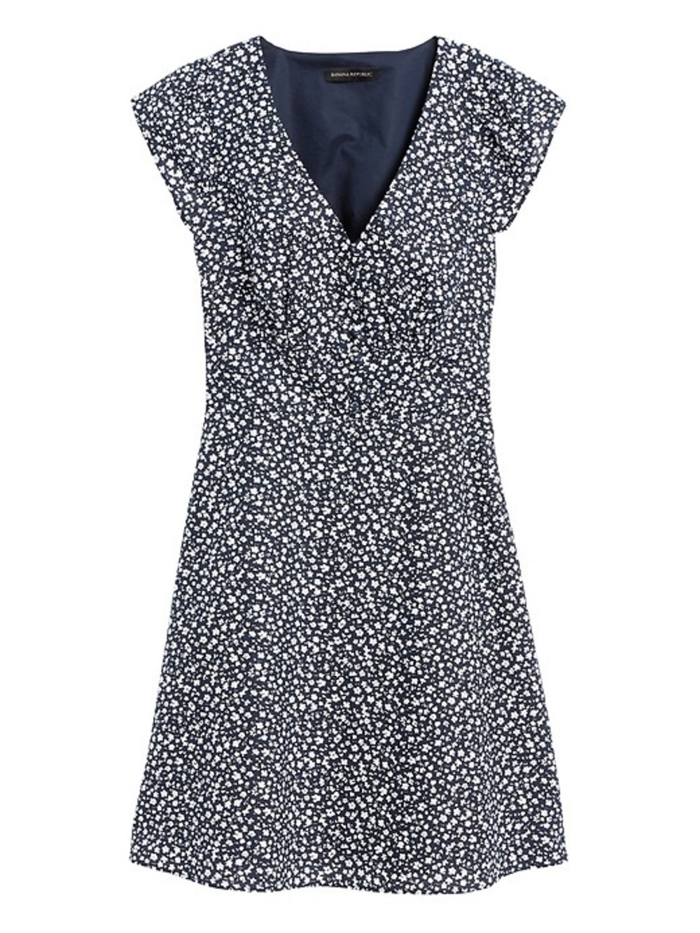 LINEN-COTTON BUTTON-FRONT MINI DRESS banana republic